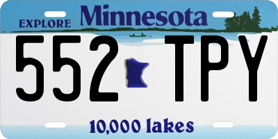 MN license plate 552TPY