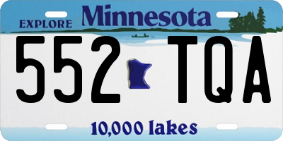 MN license plate 552TQA