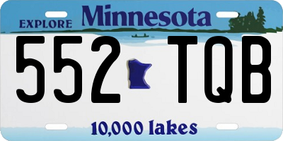 MN license plate 552TQB