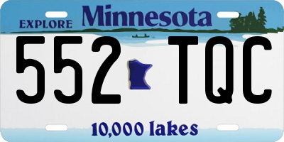 MN license plate 552TQC
