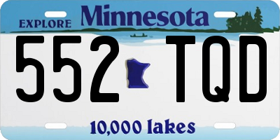 MN license plate 552TQD