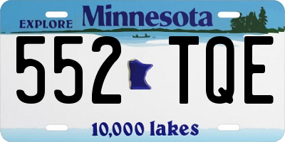 MN license plate 552TQE