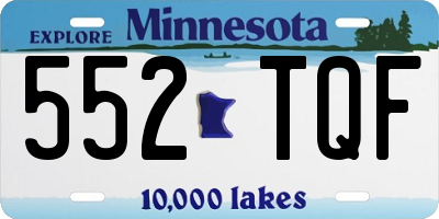 MN license plate 552TQF