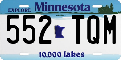 MN license plate 552TQM