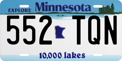 MN license plate 552TQN