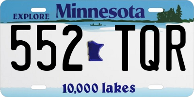 MN license plate 552TQR