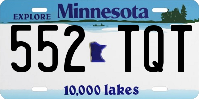 MN license plate 552TQT