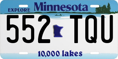 MN license plate 552TQU