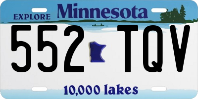 MN license plate 552TQV
