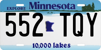 MN license plate 552TQY
