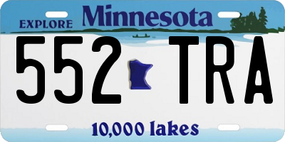 MN license plate 552TRA