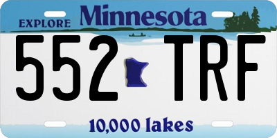 MN license plate 552TRF