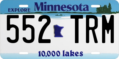 MN license plate 552TRM