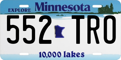MN license plate 552TRO