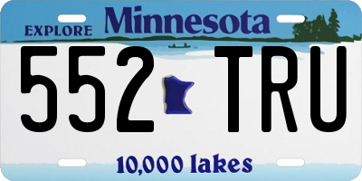 MN license plate 552TRU