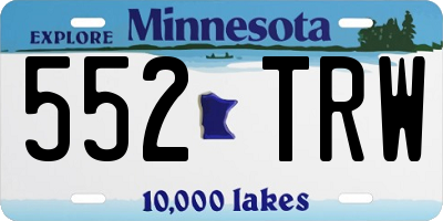 MN license plate 552TRW