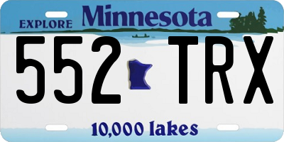 MN license plate 552TRX