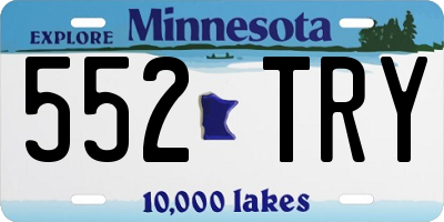 MN license plate 552TRY
