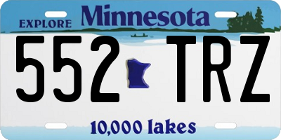 MN license plate 552TRZ
