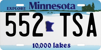MN license plate 552TSA