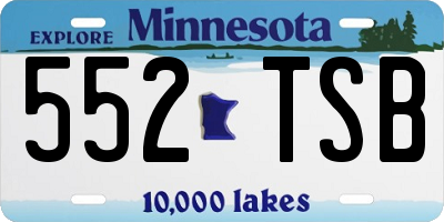 MN license plate 552TSB