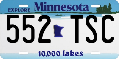 MN license plate 552TSC
