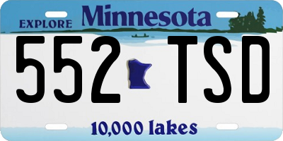 MN license plate 552TSD