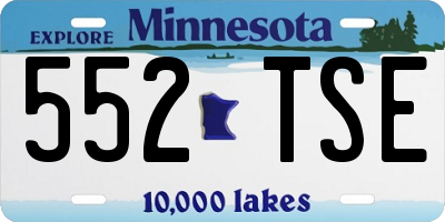 MN license plate 552TSE