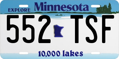 MN license plate 552TSF