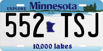 MN license plate 552TSJ
