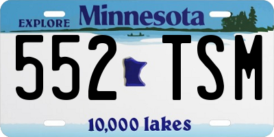 MN license plate 552TSM