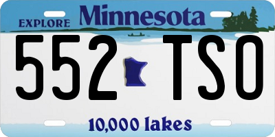 MN license plate 552TSO