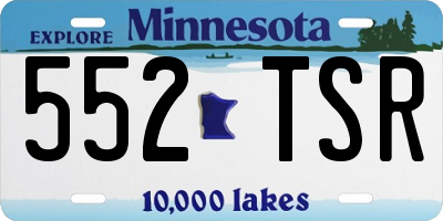 MN license plate 552TSR