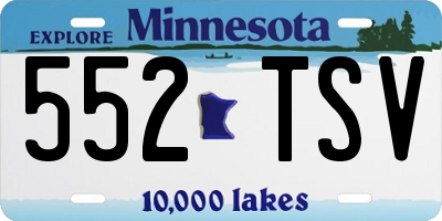 MN license plate 552TSV