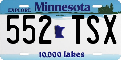 MN license plate 552TSX