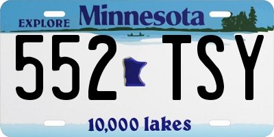MN license plate 552TSY