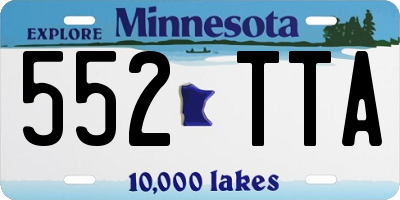 MN license plate 552TTA