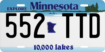 MN license plate 552TTD