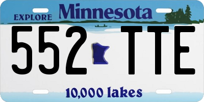 MN license plate 552TTE