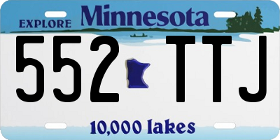 MN license plate 552TTJ