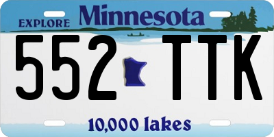 MN license plate 552TTK