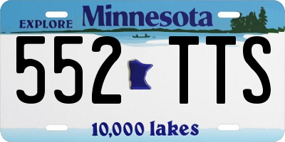 MN license plate 552TTS