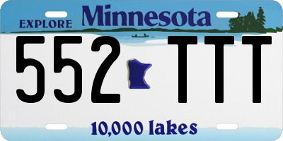 MN license plate 552TTT