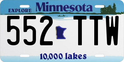 MN license plate 552TTW