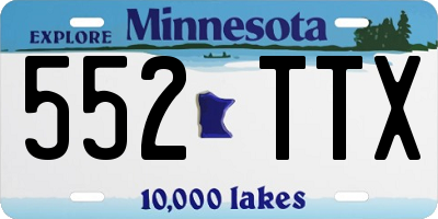 MN license plate 552TTX