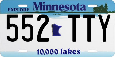 MN license plate 552TTY