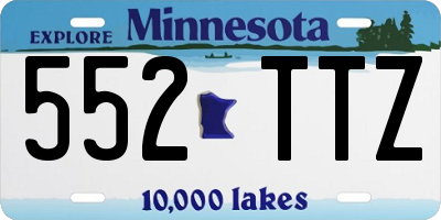 MN license plate 552TTZ