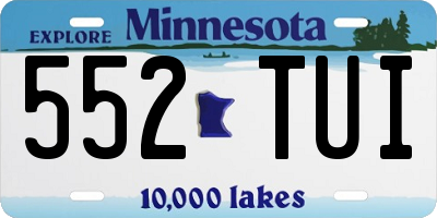 MN license plate 552TUI
