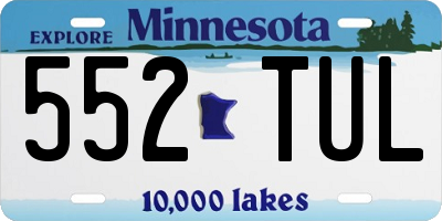 MN license plate 552TUL
