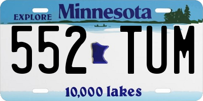 MN license plate 552TUM